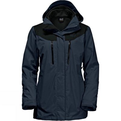 Chaquetas Jack Wolfskin Jasper 3-in-1 Mujer Azul Marino - Chile UJW219763